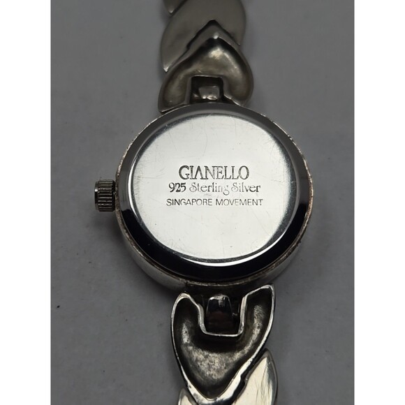 Gianello Sterling Silver 925 Ladies Bracelet Watch Roman Dial Quartz New Battery - Picture 11 of 12